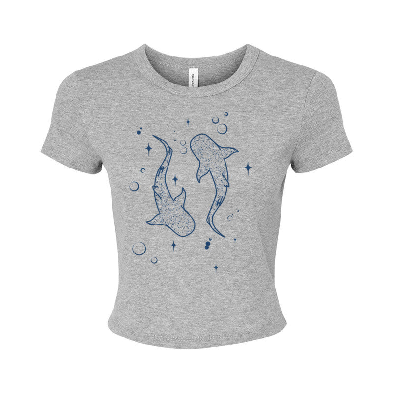 Whale Shark Gray Baby Tee