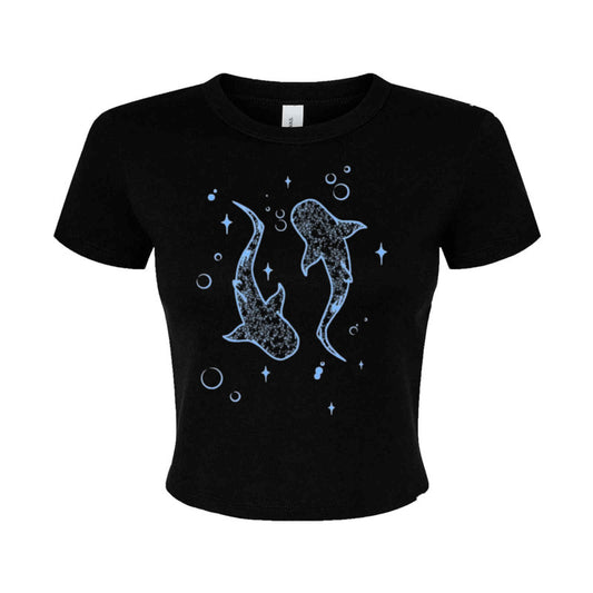 Whale Shark Black Baby Tee